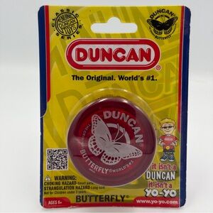 DUNCAN BUTTERFLY YO-YO - THE ORIGINAL WORLDS #1 YOYO - (RED) - BRAND NEW!